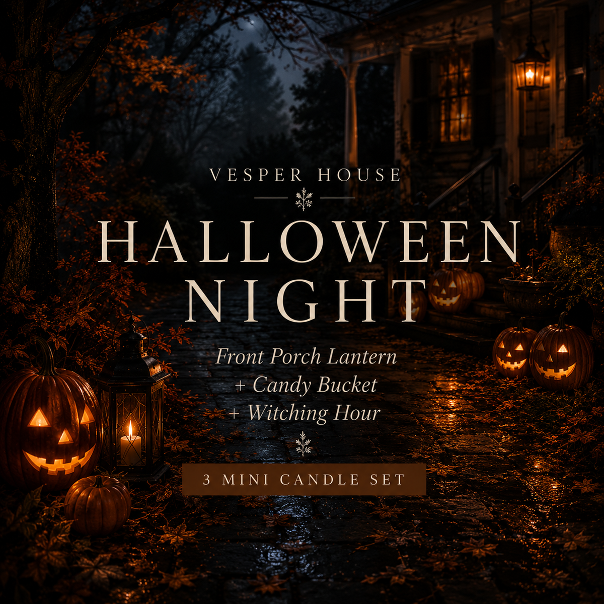 🎃 Halloween Night — 3 Mini Candle Set