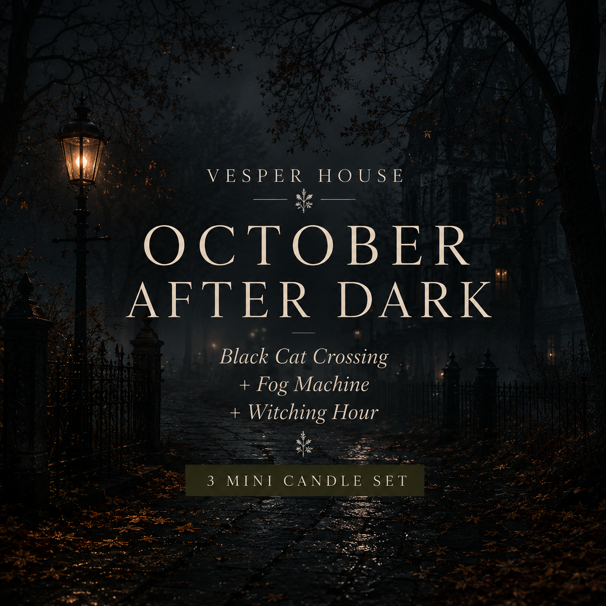 🌙 October After Dark — 3 Mini Candle Set