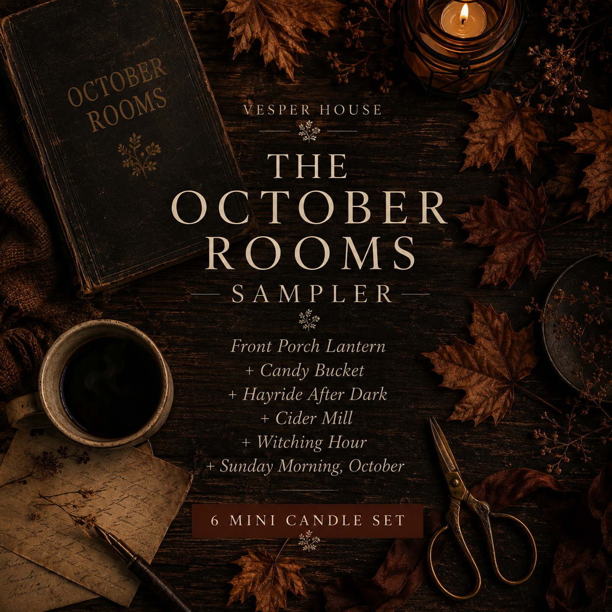 The October Rooms Sampler — 6 Mini Candle Set