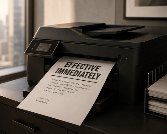Effective Immediately